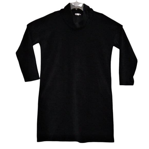 J Jill | Stretch Corduroy Cowl Neck Dress Loose Fit Black | Size L - Picture 1 of 8